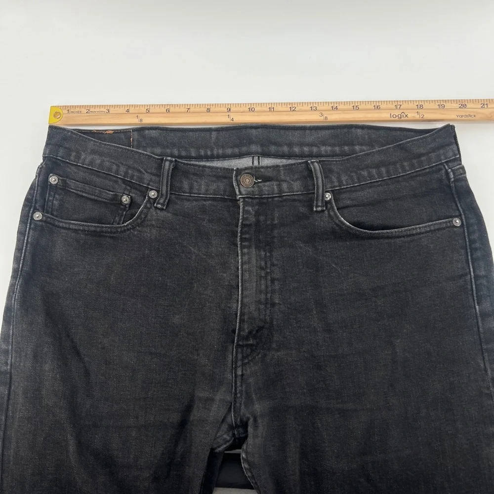 Levis 505 Regular Fit Mens Black Straight Leg Denim Jeans W38 L34 00505-1434